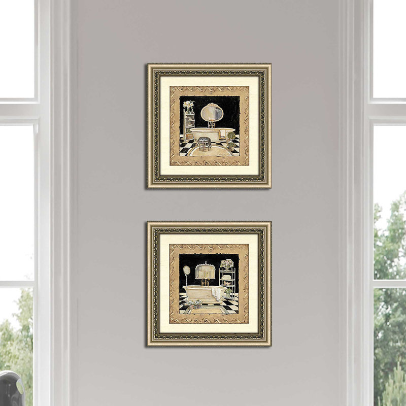Maison Bath' Print Under Glass