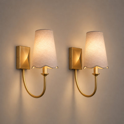 13''(H) Traditional Sconces with Rattan Shade, Armed Wall Mounted Sconce