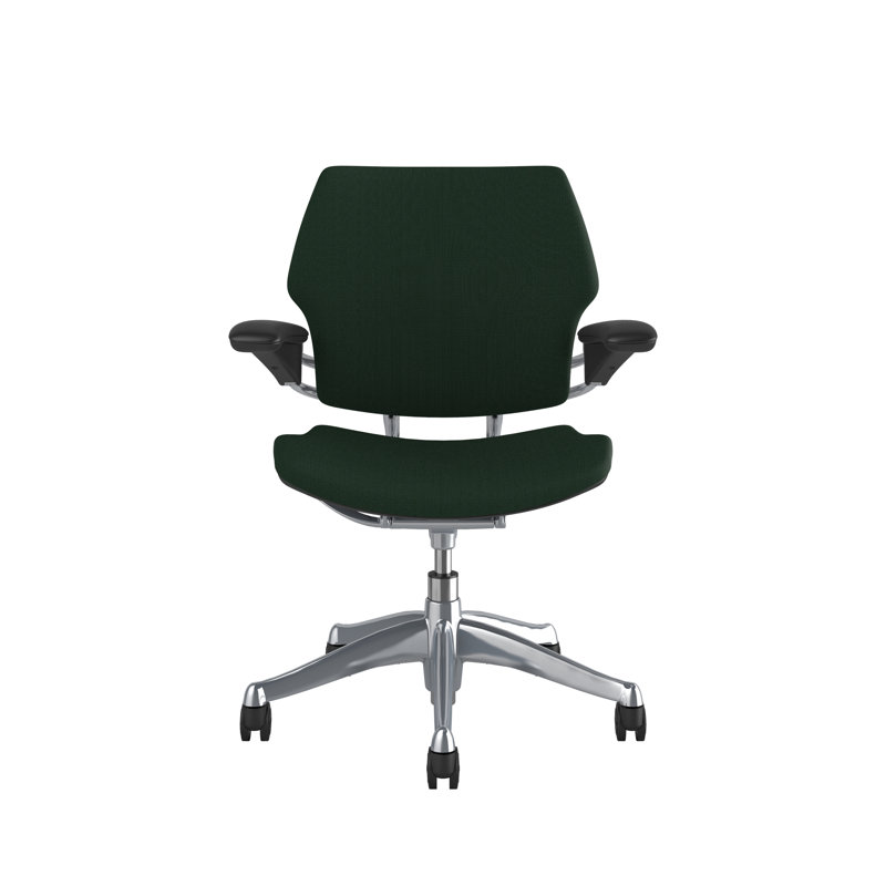 Freedom Task Chair, Polished Aluminum/Graphite, Pumpkin