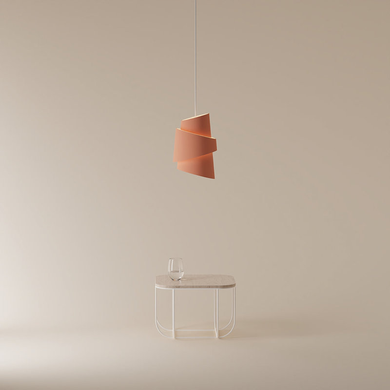 Croissant Pendant Light, White, Blossom