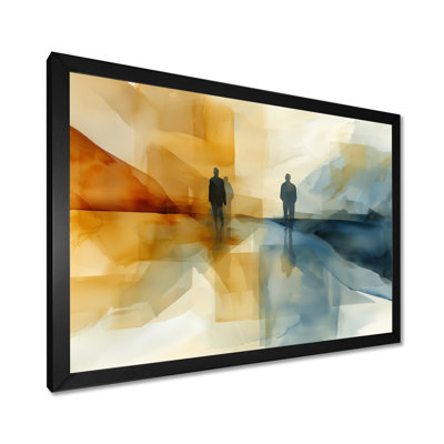 Jabez abstrait, marchant vers l'inconnu I - art mural transitionnel grand
