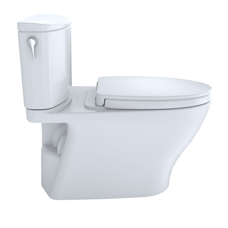 Aquia® IV Dual-Flush Elongated Two-Piece Toilet (Seat Included), Cotton, Left