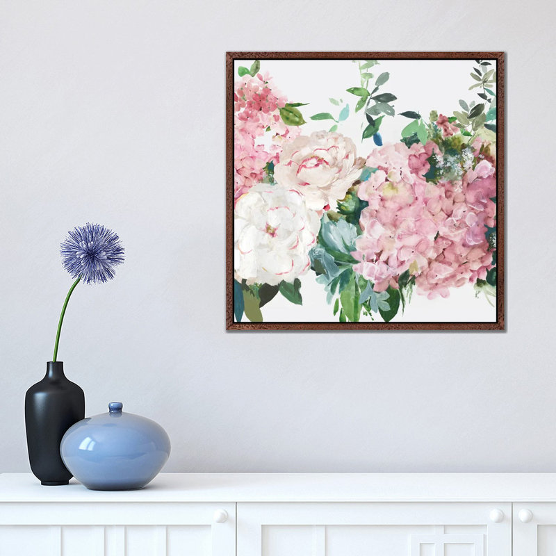 Spring Story I by Asia Jensen - Gallery-Wrapped Canvas Giclée on Canvas, Classic Brown Wood Framed, 45.72 cm H x 45.72 cm W