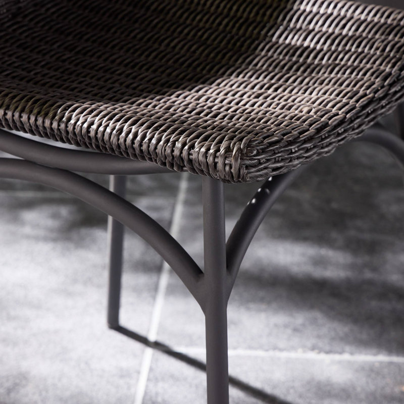 Outdoor Dining Side Chair, Black