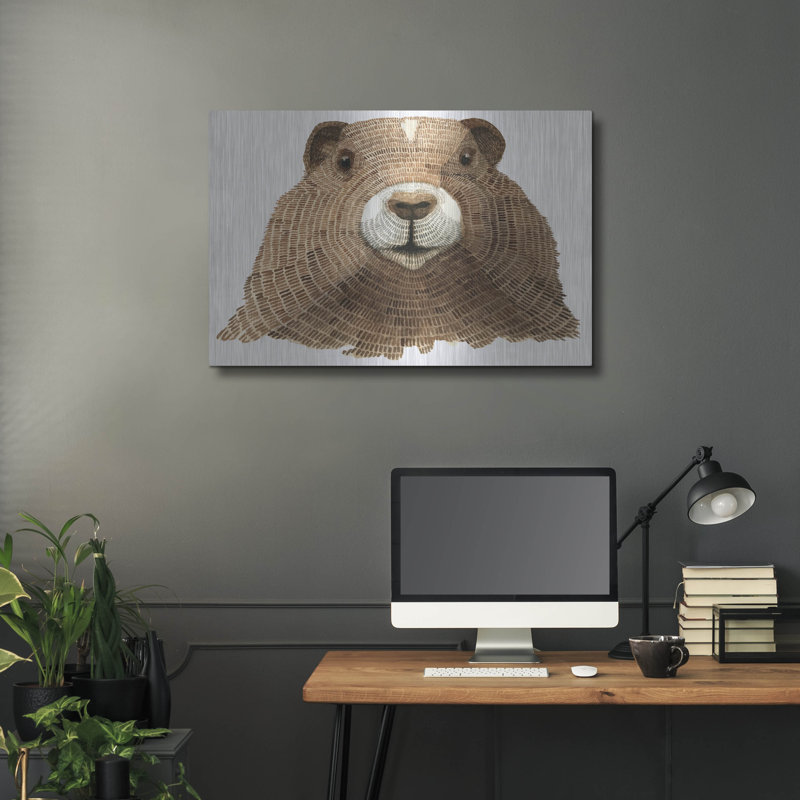 "Marmotte" par Jeannine Saylor, H 24 po x l 36 po