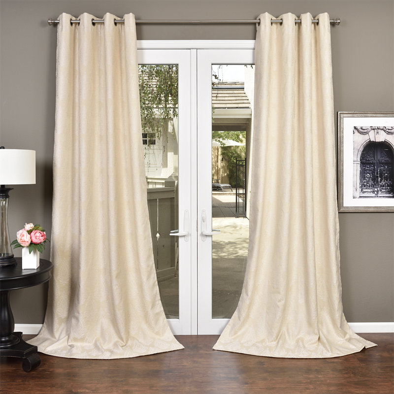 Holtz Semi Sheer Curtain Single Panel, Beige