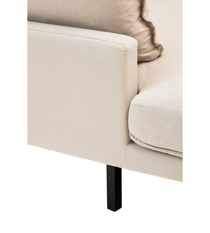 4 Seater Linen Sofa & Chaise, Cream