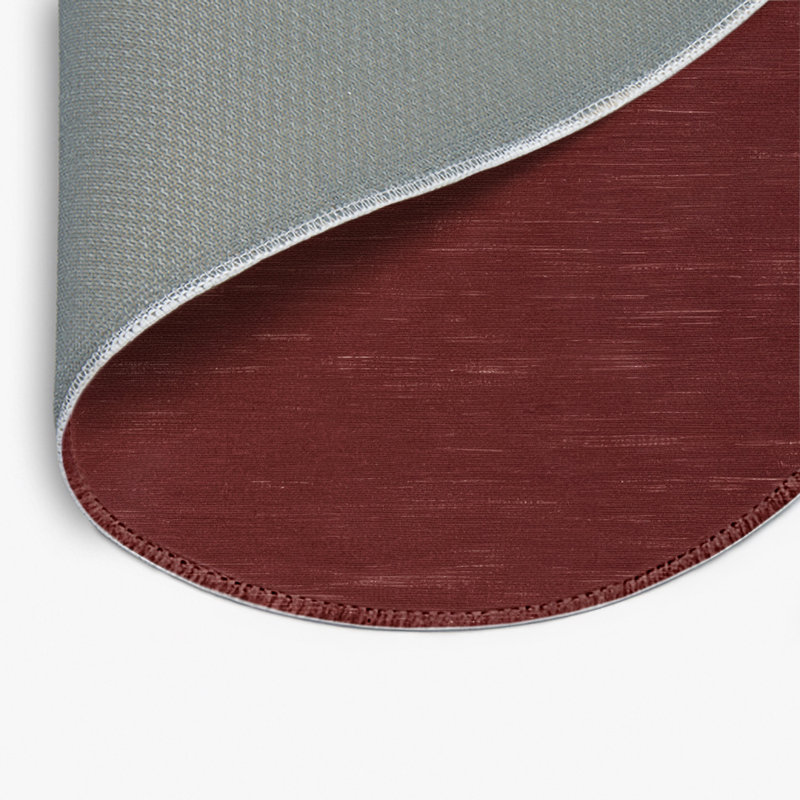 Solid Brown Indoor and Outdoor Area Rug, Round 5'
