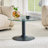 Round Tempered Glass Coffee Table with Light Luxury Design-506843434