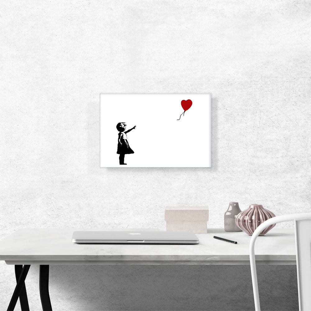 Banksy Toile murale avec cadre Noir et blanc pour décoration d