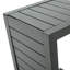 Table d'appoint grise en aluminium - pour les espaces extérieurs Patio en aluminium, mobilier polyvalent et pratique