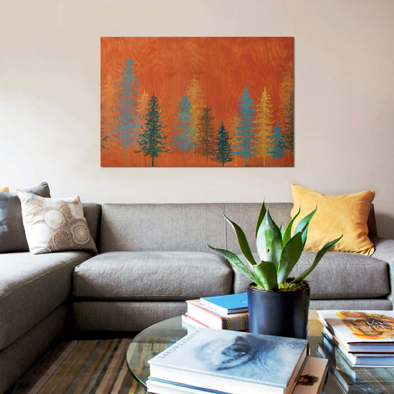 Orange Trees by Emily Magone - Wrapped Canvas Painting, 66.04 cm H x 45.72 cm W x 1.91 cm D
