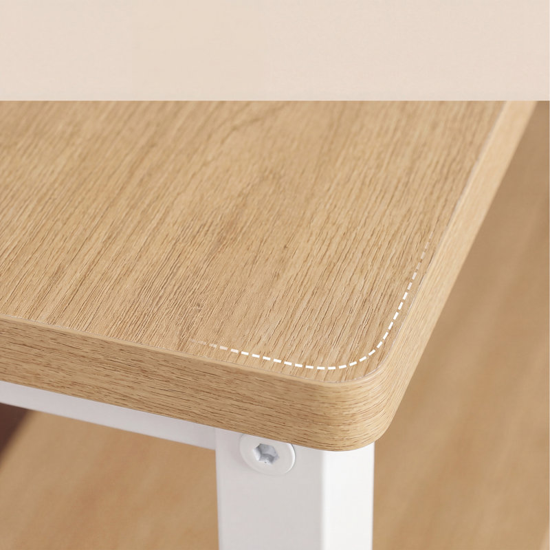 Îlot de cuisine l 47,4 po avec tablettes ouvertes Riggle, Chêne / blanc