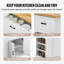 Kitchen Island Cart Storage Cabinet Serving Cart With Drawer & Shelves (Not Include Stools)