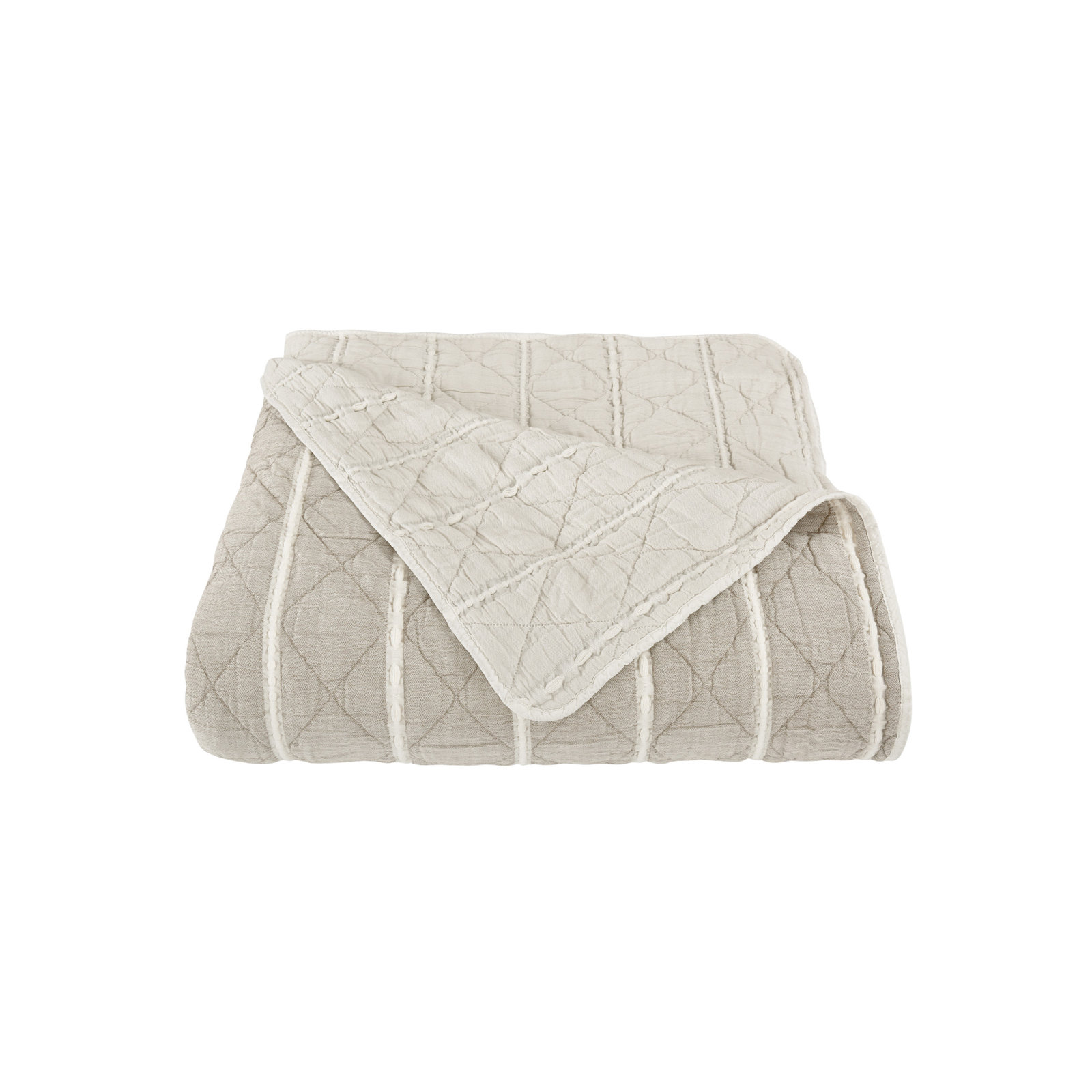 Pacifica Coverlet, Queen Coverlet, Sand
