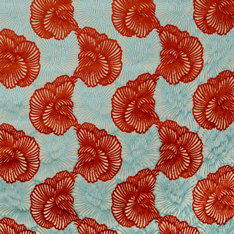 Festival Color Tropic Plush Fabric, Tomato