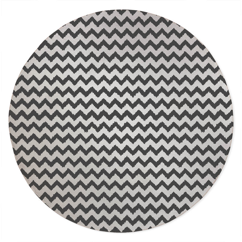 Chevy Tribal Non-Slip Outdoor Rug, Round 5'