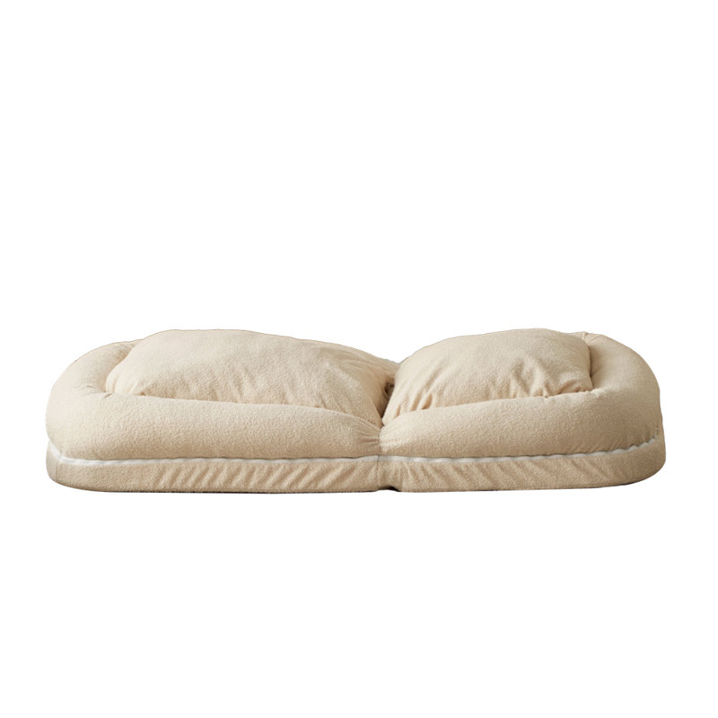 Canapé-lit triple rabattable, Tissu beige