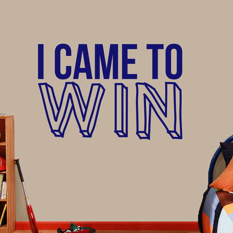 Décalcomanie murale « i is to win », Bleu marine