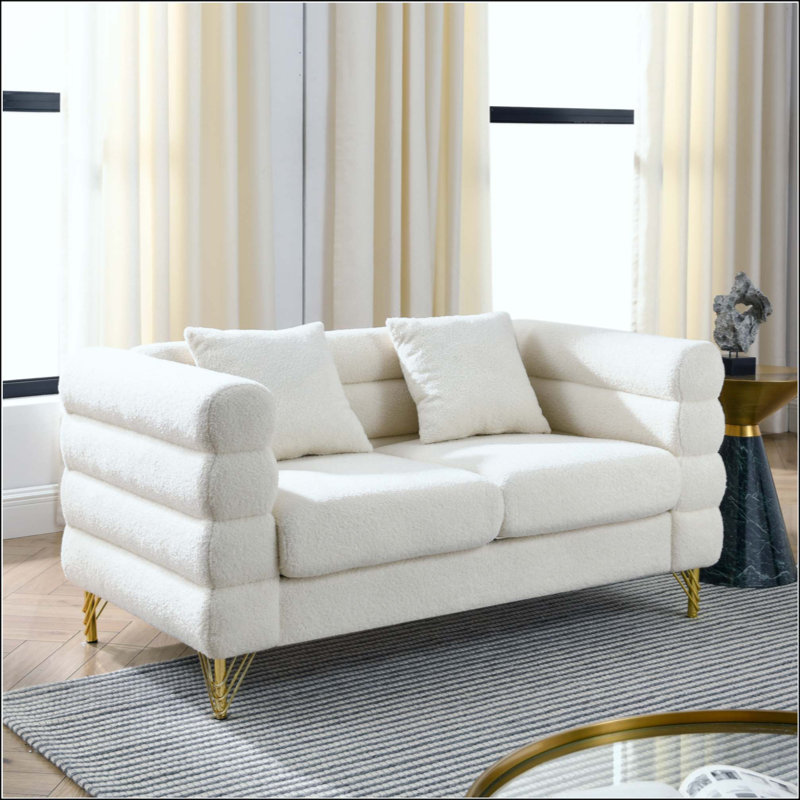 Canapé 3 + 2 places, élégant et confortable avec 5 coussins pour les salons modernes