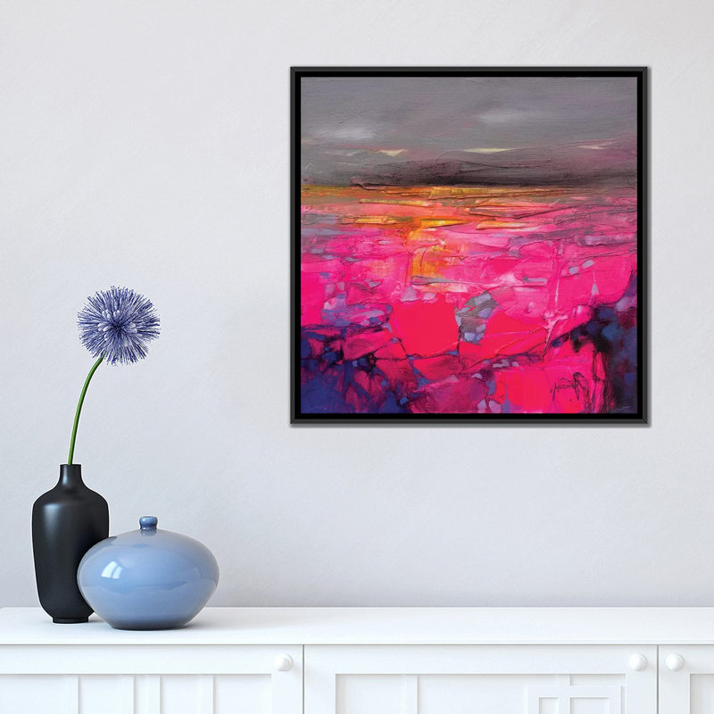« fluid study i », impression sur toile, H 18 po x l 18 po x P 1,5 po, Toile avec cadre noir, Pas de tapis