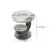 20'' Round Sintered Stone 2 Tier Sculptural Moon Shaped Side Table White Top Light Gray Metal Base Modern Style Heat Scratch Resistant for Living Room Bedroom Office-1330438892