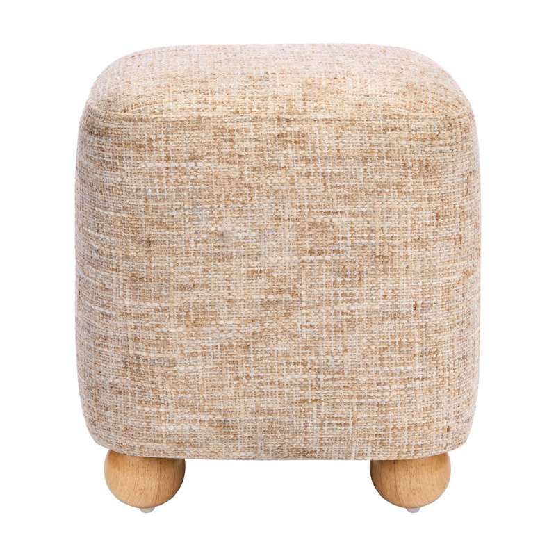Repose-pieds cubique avec repose-pieds et tabouret de salle de bain, Beige