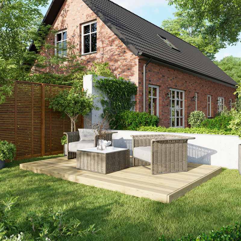 Powersheds 8 x 12ft Timber Pressure Treated Decking Kit - No Handrails