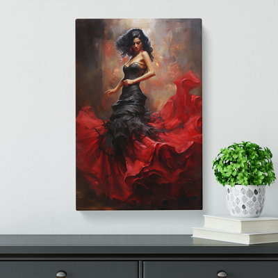 Flamenco Dancer Gothic - Wrapped Canvas Print