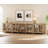 Scarlett Farmhouse TV Stand For TV, Home Entertainment Center For 90 Inch TV, Entertainment Center With Storage Cabinet, Large TV Console With 4 Glass Doors, Oak