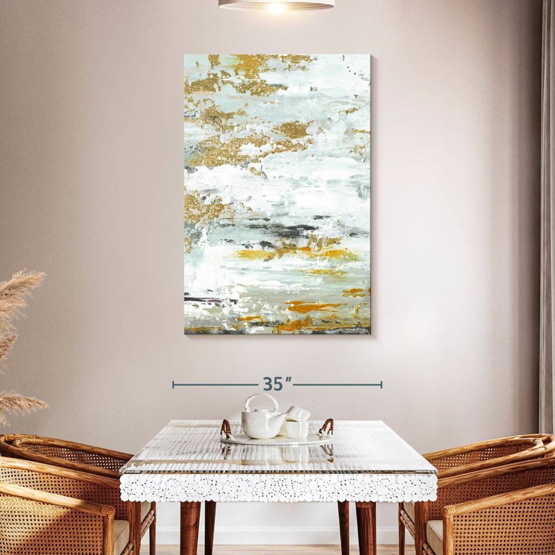 Avery Gold Magic Vertical Abstract II, 48" H x 32" W