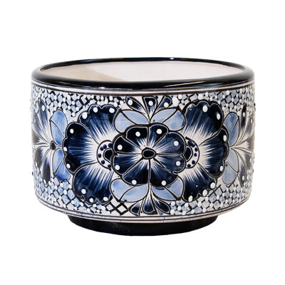 Desert Bloom Planter - Blue & White