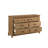 Esterel Wood 6-Drawer Dresser, Honey Brown