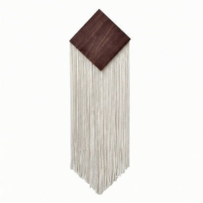 Boho Wall Hanging Boho Chic Home Decor, Bohemian Green Beige Vertical Tassel Yarn Tapestry Modern Farmhouse Wall Art Decorations For Living Room Bedroom Nursery Office