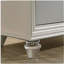 Crystal and Mirror Accents Nightstand with 2 Drawers, Pearl White