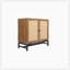 Ensemble de 2 armoires en rotin naturel 2 portes