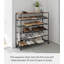 Range-chaussures sur roulettes Yamazaki Home Tower, structure en acier avec plateau en bois-111995729
