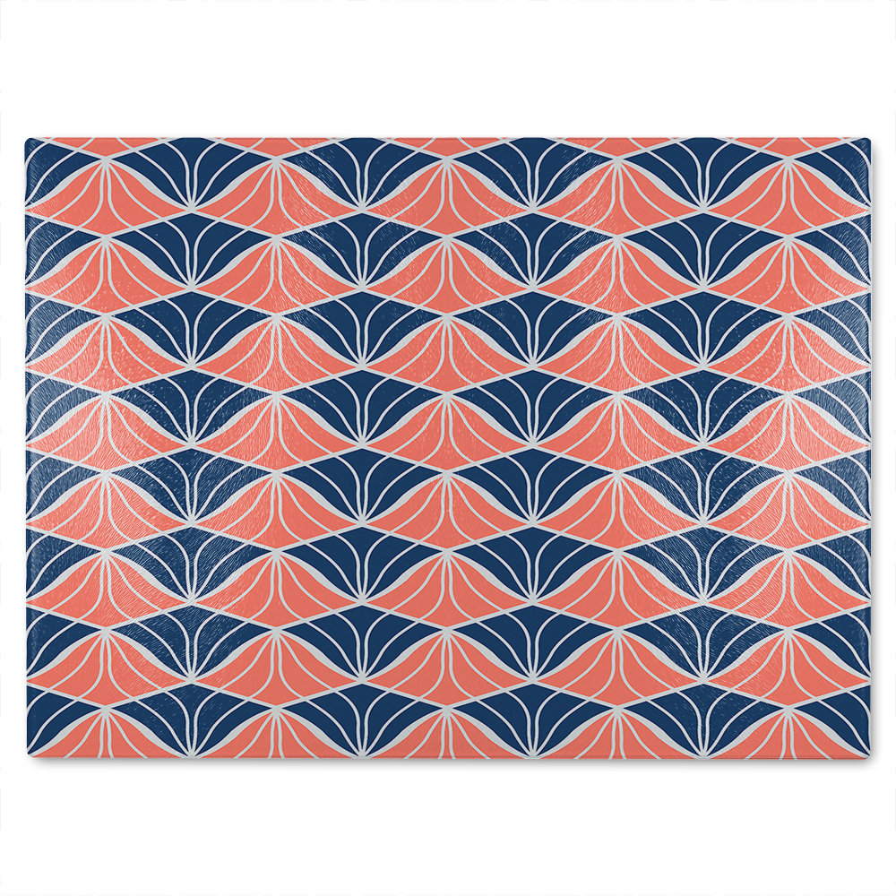 Geometric Shells Glass Chopping Board