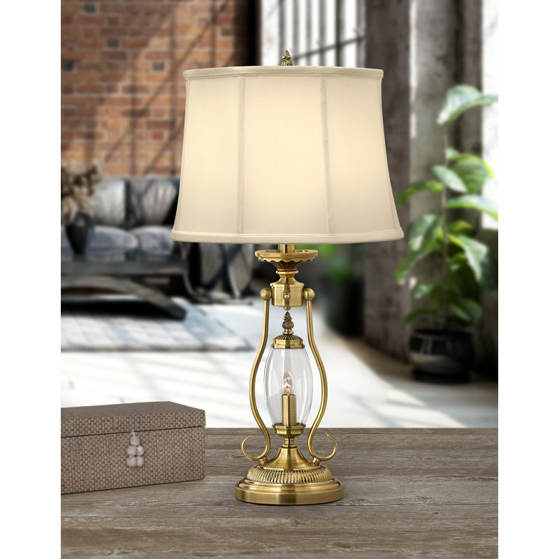 Revere 27" Satin Antique Brass Table Lamp