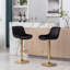 Ensemble de 2 tabourets de bar réglables avec repose-pieds chromé et levage mécanique-980506706