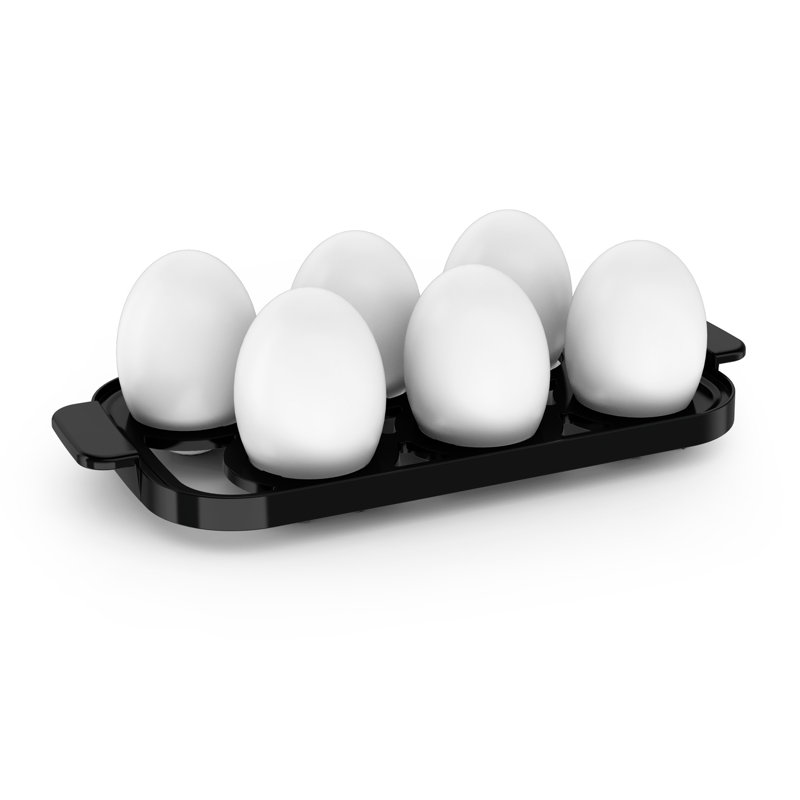 Krups Black Stainless Steel 6-Egg Electric Cooker with Accessories