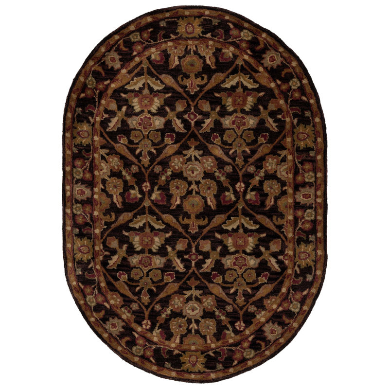 Dunbar Hand Tufted Wool Oriental Rug, Oval 4'6" X 6'6" 