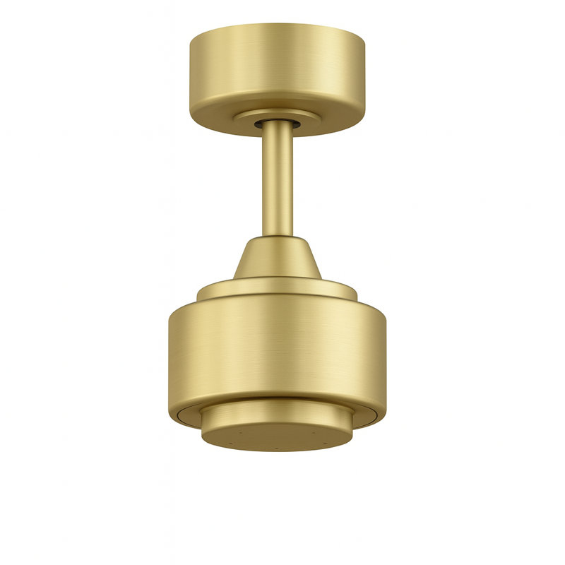 TriAire Custom Indoor/Outdoor Ceiling Fan DC Motor- Brushed Satin Brass, 15.92'' H X 64'' W X 64'' D, Brushed Satin Brass