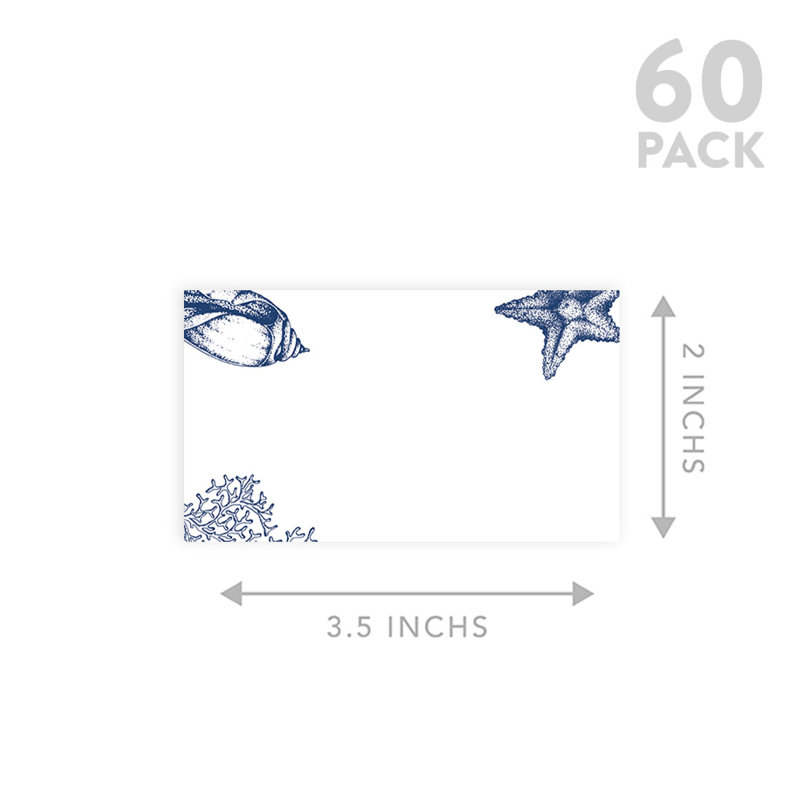 Cartes de place nautiques pour tables de fête de mariage, places assises nominatives pour supports, paquet de 60