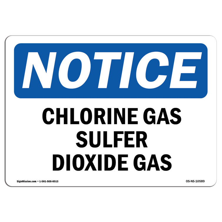 SignMission Chlorine Gas Sulfur Dioxide Gas Sign | Wayfair