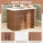 48" Island Table For Kitchen, Classic Kitchen Island Cart With Storage, Marble Countertop, Walnut Wood Grain And 2 Drawers & 2 Cabinets, Multi-scene Kitchen Storage Cabinet For Kitchen, Dining Room And Living Room, Coffee Walnut