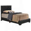 Élégant lit simple noir pour toute chambre à coucher
