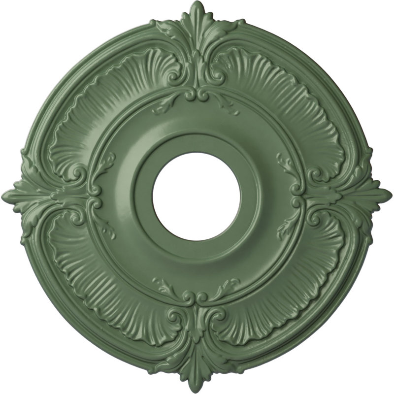Médaillon de plafond H 18 po x l 18 po x P 0,625 po Attica, Vert athénien