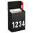 Wall-Mount Mailbox With One Flag Kit And Three Sets Of 0-9 Mailbox Number Stickers, Mailboxes For Outside, Galvanized Steel Rust-Proof Metal Post Box, 7.1"X3.9"X10.24" Black
