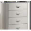Commode 1 pièce moderne avec poignées en chrome, plateau en pierre de culture et 5 tiroirs à queue d'aronde anglaise pour un rangement élégant